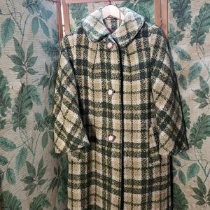 Vintage Green Plaid Coat